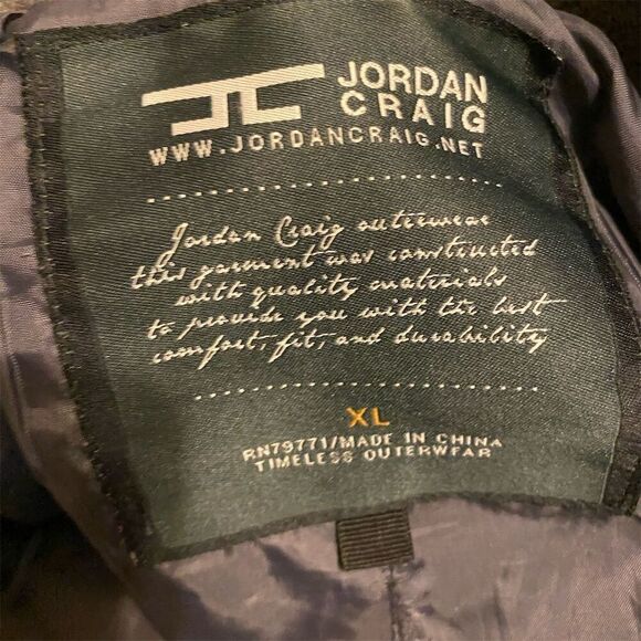 Jordan Craig Men's XL Black Bomber Jacket Casual Mid-Length - Picture 2 of 12
